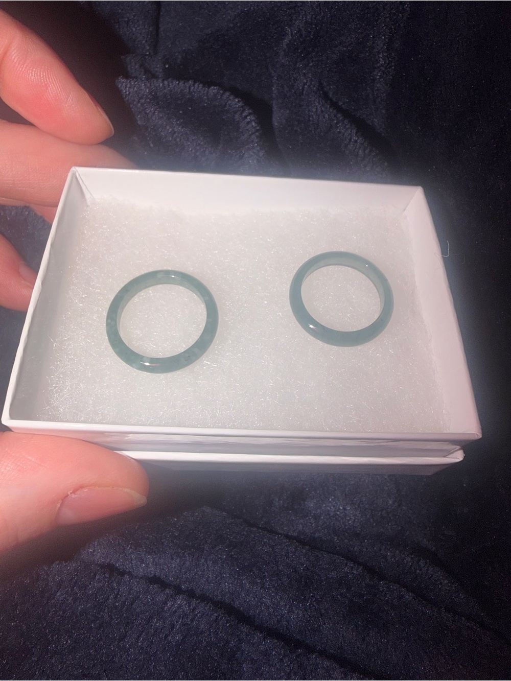 Green Grade A Jadeite rings